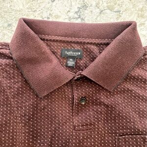 Van Heusen Men’s Long Sleeve Brown Polo